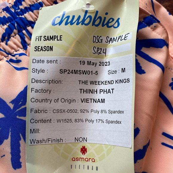 NWT Chubbies The Weekend Kings 5.5” Swim Trunks: Size Medium - Picture 8 of 8